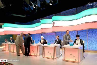 پشت صحنه آخرین مناظره کاندیداها + تصاویر