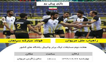 والیبالیست های سپاهان میهمان راه یاب ملل