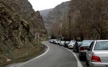  ترافیک نیمه سنگین در مسیر رفت و برگشت محور چالوس