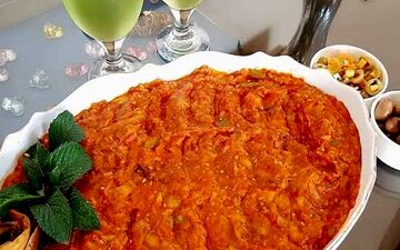 خوراک گوجه بادمجان رو این طوری درست کن / ساده و فوری با طعم بسیار عالی