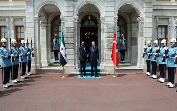 دیدار جولانی با رئیس جمهور ترکیه