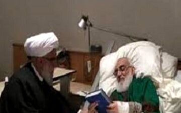 فوری/تجمع عوامل ضدانقلاب مقابل بیمارستان محل بستری آیت الله شاهرودی در آلمان ! + عکس
