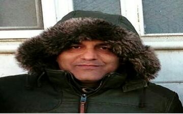 تیپ مهران مدیری در هوای سرد زمستان