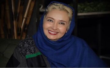 کتایون ریاحی در مراسم تولد استاد کشاورز 