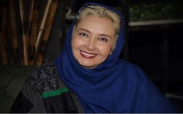 کتایون ریاحی در مراسم تولد استاد کشاورز 