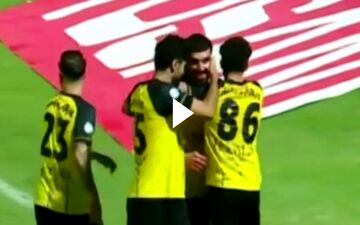 گل اول سپاهان به استقلال خوزستان + ویدئو
