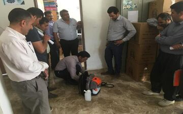 اهدای ۸ دستگاه دمنده به دهیاران بخش حمیل 