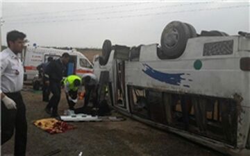 جزئیات واژگونی مینی‌بوس در سمنان