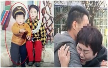 لحظه پیوستن کودک گم شده به خانواده اش پس از ۳۰ سال