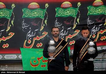 مراسم تعویض پرچم حرم حضرت معصومه (س) در شب اول ماه محرم + تصاویر