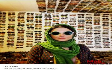 تیپ جالب سولماز غنی در یک عینک فروشی! (عکس)