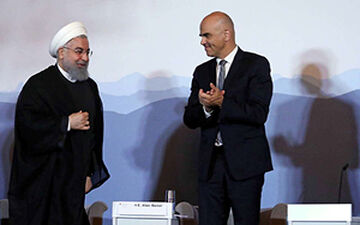 خوشامدگویی فارسی رئیس جمهور سوئیس به روحانی + فیلم 