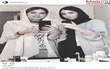 سلفی آینه ای رکسانا نیکپور در اتاق گریم فیلم بمب (عکس)