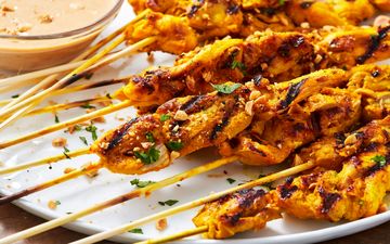 طرز تهیه  کباب ساتای مرغ  !