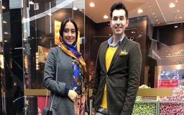 بهاره کیان افشار و مجری معروف در یک مرکز خرید + عکس