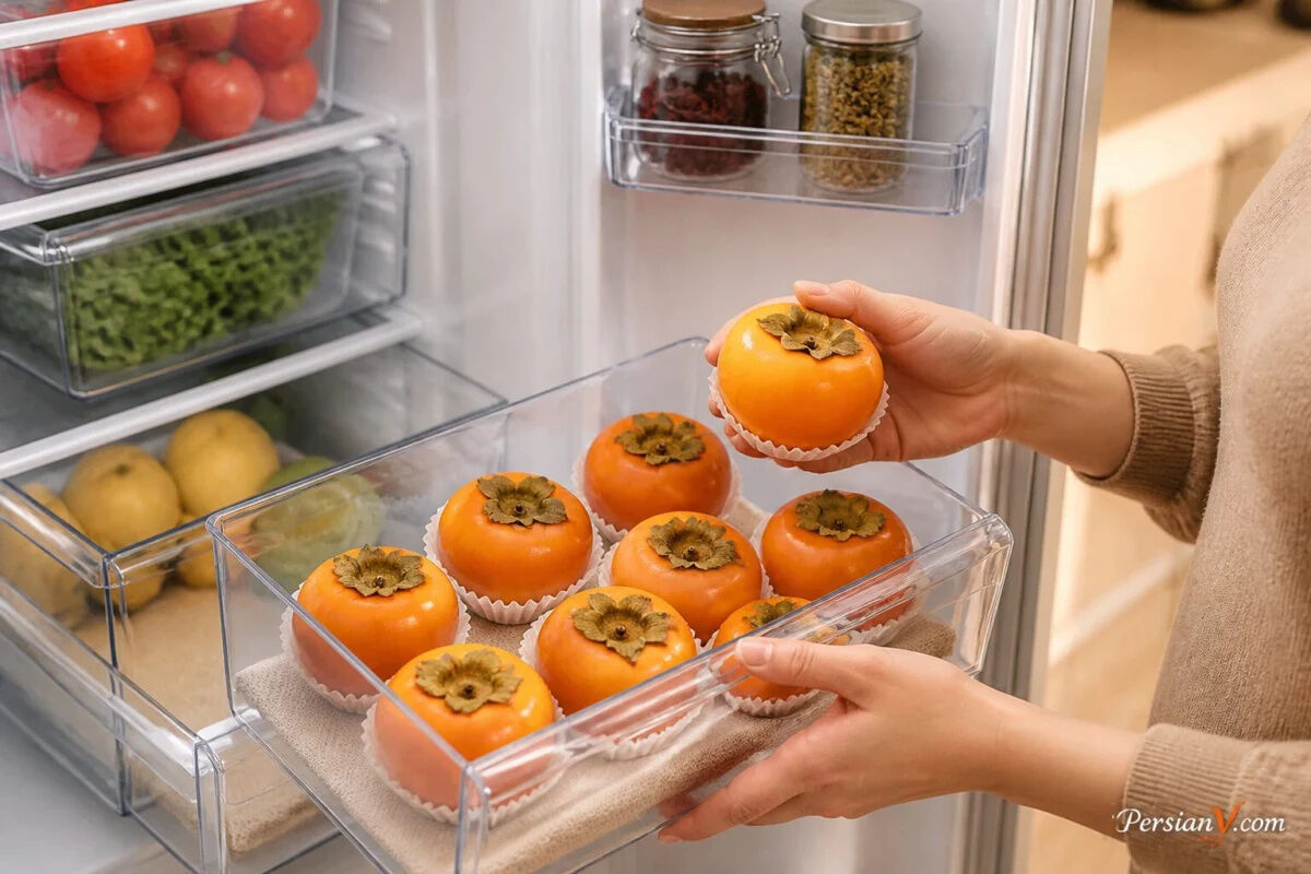 خرمالو را در یخچال نگهداری کنیم یا نه؟ ترفندهایی برای تازه ماندن و جلوگیری از خراب شدن خرمالو

