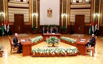 دیدار سه‌جانبه سران مصر، اردن و عراق در قاهره