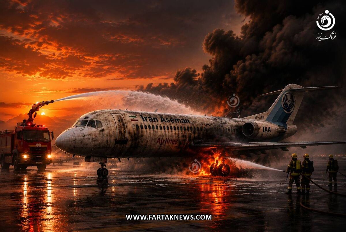 سانحه فوکر ۱۰۰ در فرودگاه اصفهان؛ آتش‌سوزی پرواز آسمان