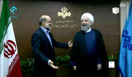 ورود روحانی به صدا و سیما + تصاویر