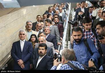 بازگشایی بخش میانی خط ۷ مترو تهران به روایت تصویر 