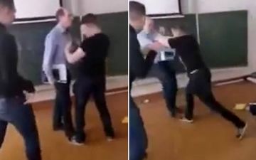 برخورد گستاخانه دانشجویان با استاد در کلاس!