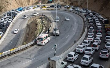 ترافیک سنگین در برخی مقاطع محور تهران-فشم و جاده کندوان