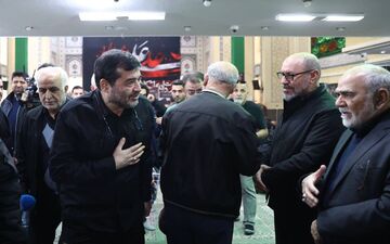 حضور وزیر ورزش در مراسم وداع با پیکر شهید شمخانی