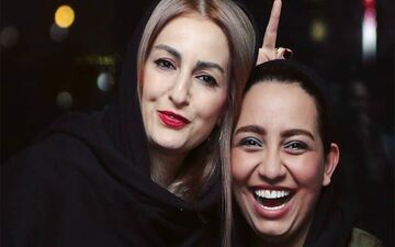 ژست عجیب شقایق دهقان در کنار دختر همسرش