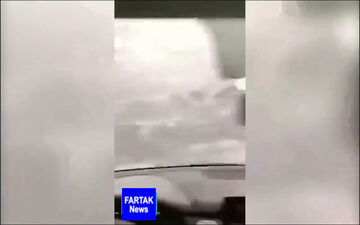 تگرگ‌های عجیبی که بر سر سعودی‌ها فرود آمد + فیلم
