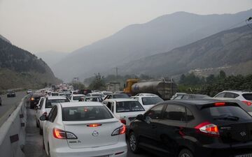 کندوان یکطرفه شد/ ترافیک سنگین محور هراز
