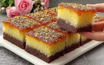 کیک ۵ دقیقه‌ای دو رنگ؛ خوشمزگی که تکرارش اجتناب‌ناپذیر است