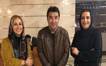 خداداد عزیزی و خانم های بازیگر در یک کافی شاپ