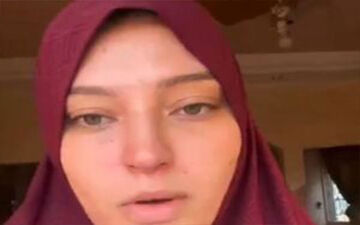 پیام عروس اسماعیل هنیه از مقابل خانه این شهید در اردوگاه الشاطی + ویدئو