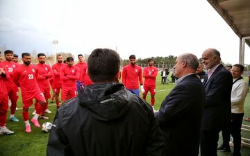 حضور تاج و نبی در جلسه تمرین عصر امروز تیم ملی فوتبال