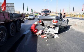 نیمی از تصادفات نوروزی کشور مربوط به واژگونی خودروهاست