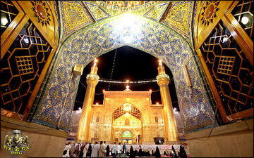 حرم امام علی (ع) در شب میلاد + عکس
