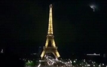 خاموش شدن چراغ‌های برج ایفل در احترام به قربانیان حوادث تروریستی تهران + فیلم