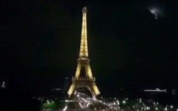 خاموش شدن چراغ‌های برج ایفل در احترام به قربانیان حوادث تروریستی تهران + فیلم