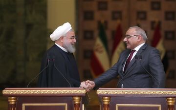  استقبال رسمی رییس جمهوری ایران از نخست وزیر عراق 