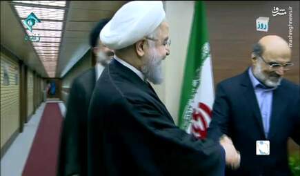 ورود روحانی به صدا و سیما + تصاویر
