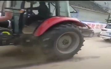 فیلم/ جدال دیدنی لکسوس ۵۷۰ با تراکتور ۶ سیلندر