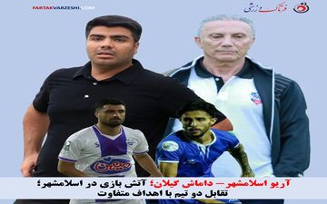 آریو اسلامشهر- داماش گیلان؛ آتش بازی در اسلامشهر؛ تقابل دو تیم با اهداف متفاوت