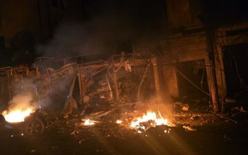 انفجار در اتوبوس جرمانا در حومه دمشق چند کشته و زخمی برجا گذاشت