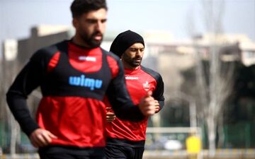 رامین رضاییان در تمرین پرسپولیس حاضر شد
