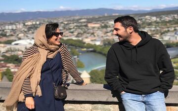 سلفی آناهیتا افشار و محمدرضا غفاری در گرجستان
