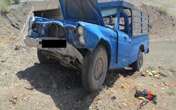 یک فوتی و ۲۰ مجروح در واژگونی نیسان در میناب