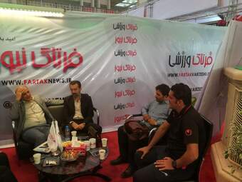 گزارش تصویری بازدید دکتر رشیدی مدیرعامل و اعضای کادر فنی باشگاه راه آهن تهران از غرفه فرتاک نیوز و فرتاک ورزشی