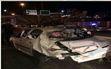 عکس های عجیب از مچاله شدن پژو 206 در پاسداران