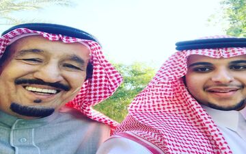  سلفی پادشاه عربستان با برادرزاده اش