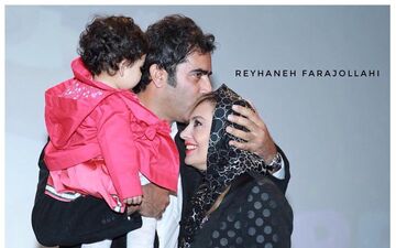 بوسه آقای کارگردان بر پیشانی همسر بازیگرش/عکس